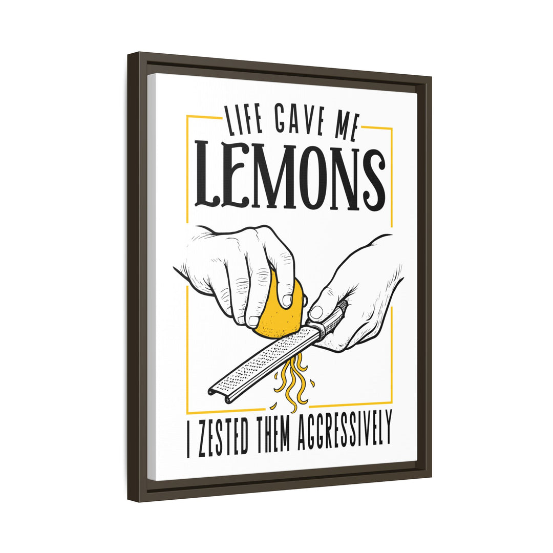 Life Gave Me Lemons Canvas with Floating Frame