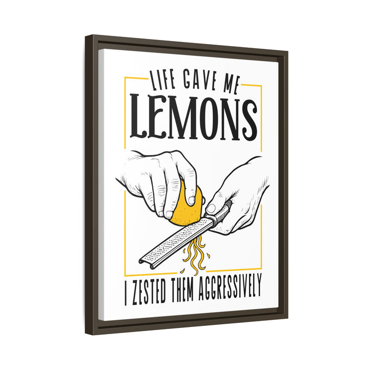 Life Gave Me Lemons Canvas with Floating Frame