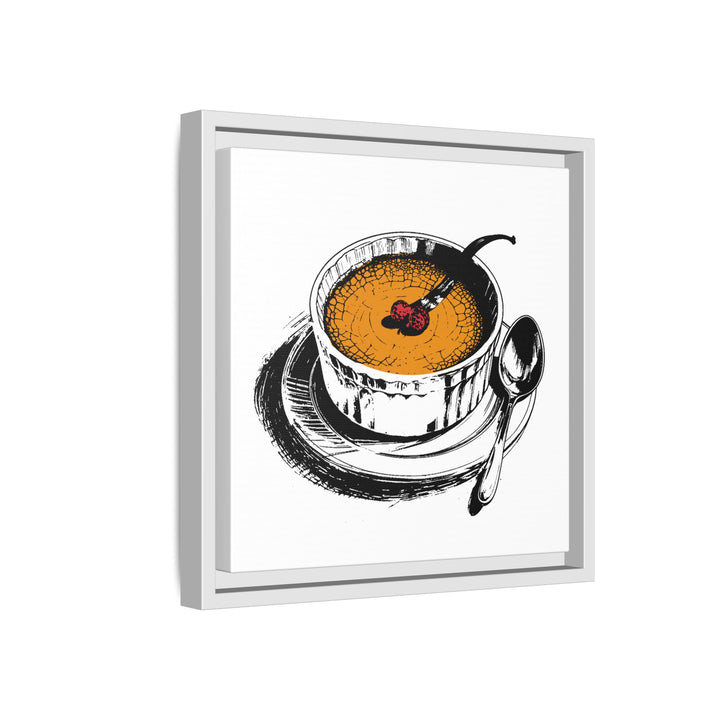 Crème Brûlée Canvas with Floating Frame
