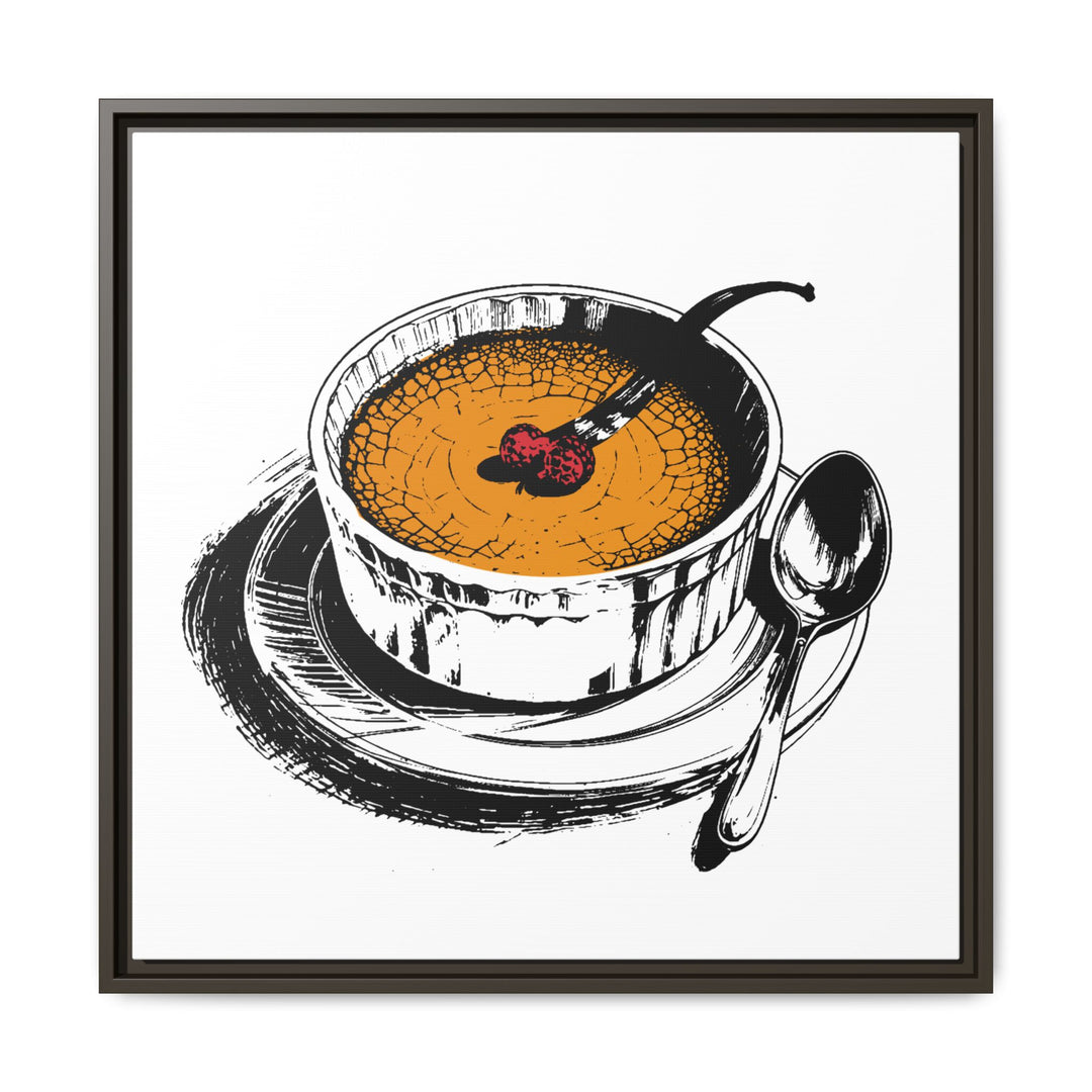 Crème Brûlée Canvas with Floating Frame