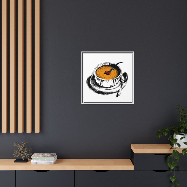Crème Brûlée Canvas with Floating Frame