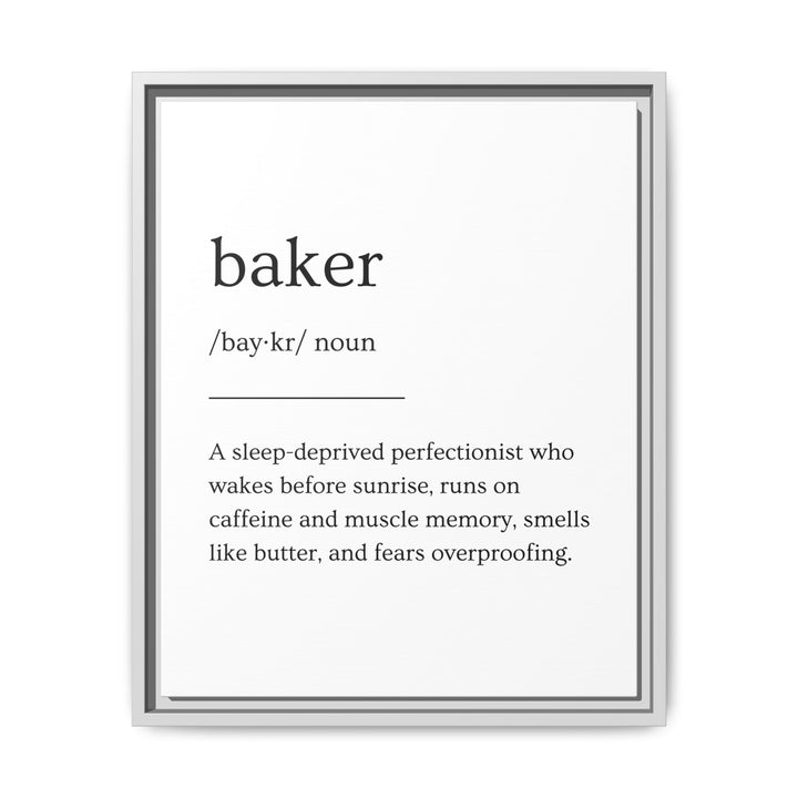 Baker Definition Framed Canvas