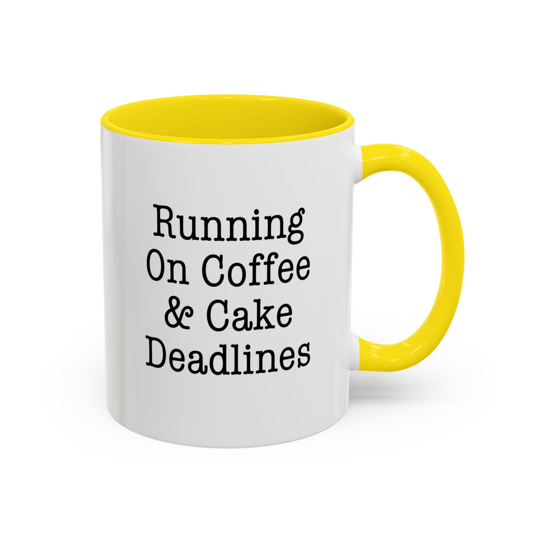 Coffee & Cake Deadlines Color Accent Mug
