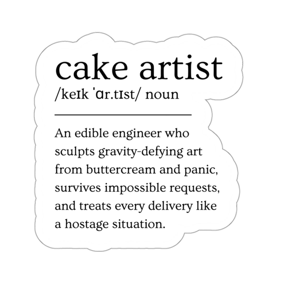 Cake Artist Definition Vinyl Sticker
