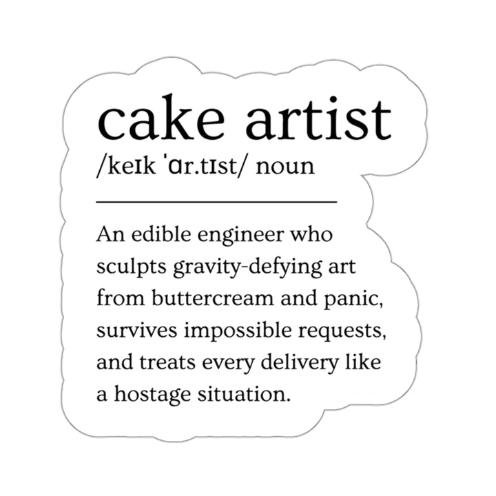 Cake Artist Definition Vinyl Sticker