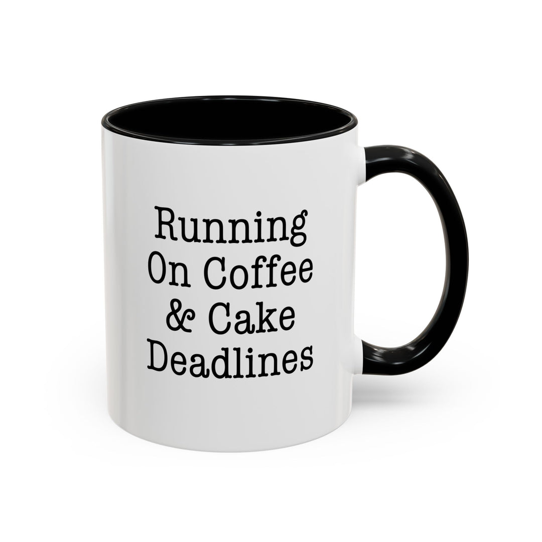 Coffee & Cake Deadlines Color Accent Mug