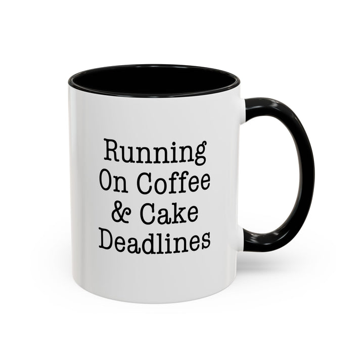 Coffee & Cake Deadlines Color Accent Mug