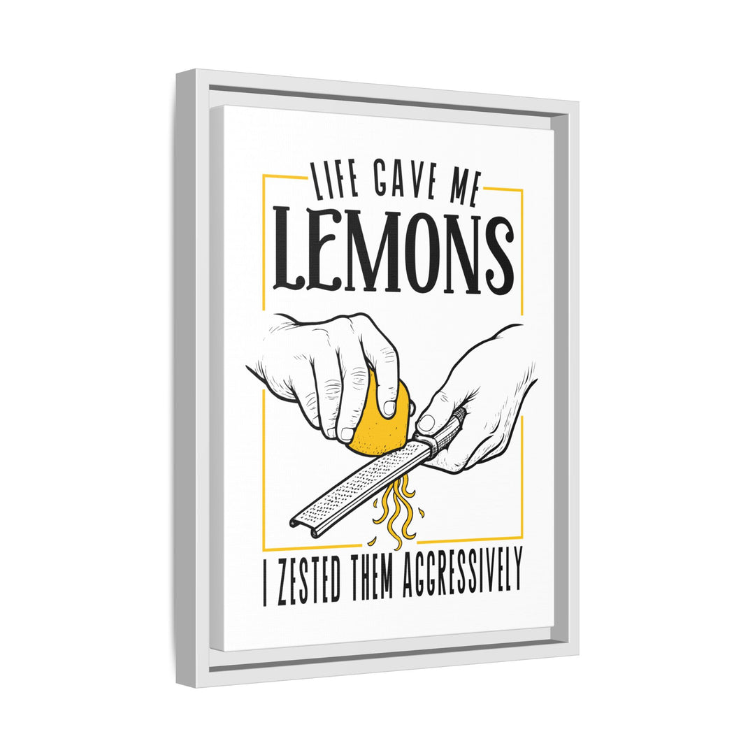 Life Gave Me Lemons Canvas with Floating Frame
