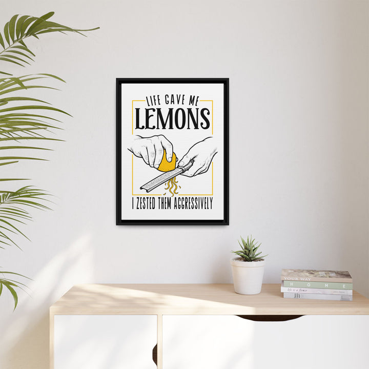 Life Gave Me Lemons Canvas with Floating Frame