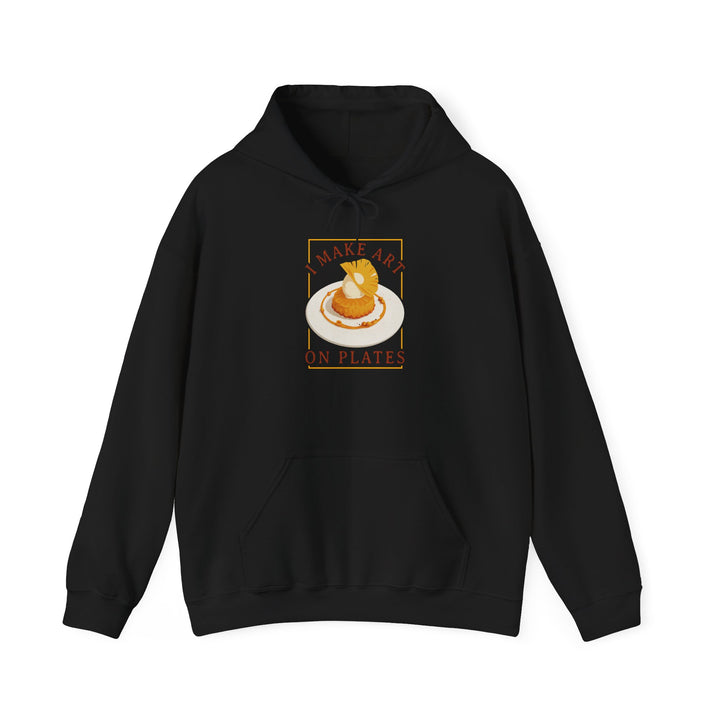 I Make Art On Plates Heavy Blend Hoodie