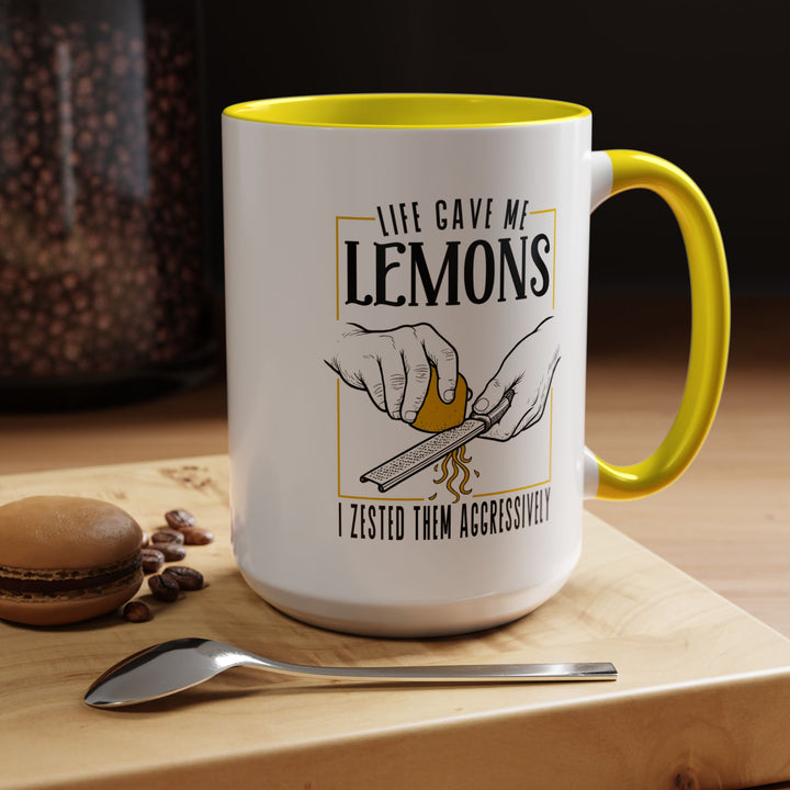 Life Gave Me Lemons Color Accent Mug