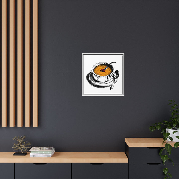 Crème Brûlée Canvas with Floating Frame