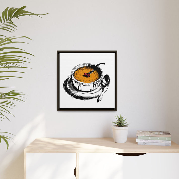 Crème Brûlée Canvas with Floating Frame