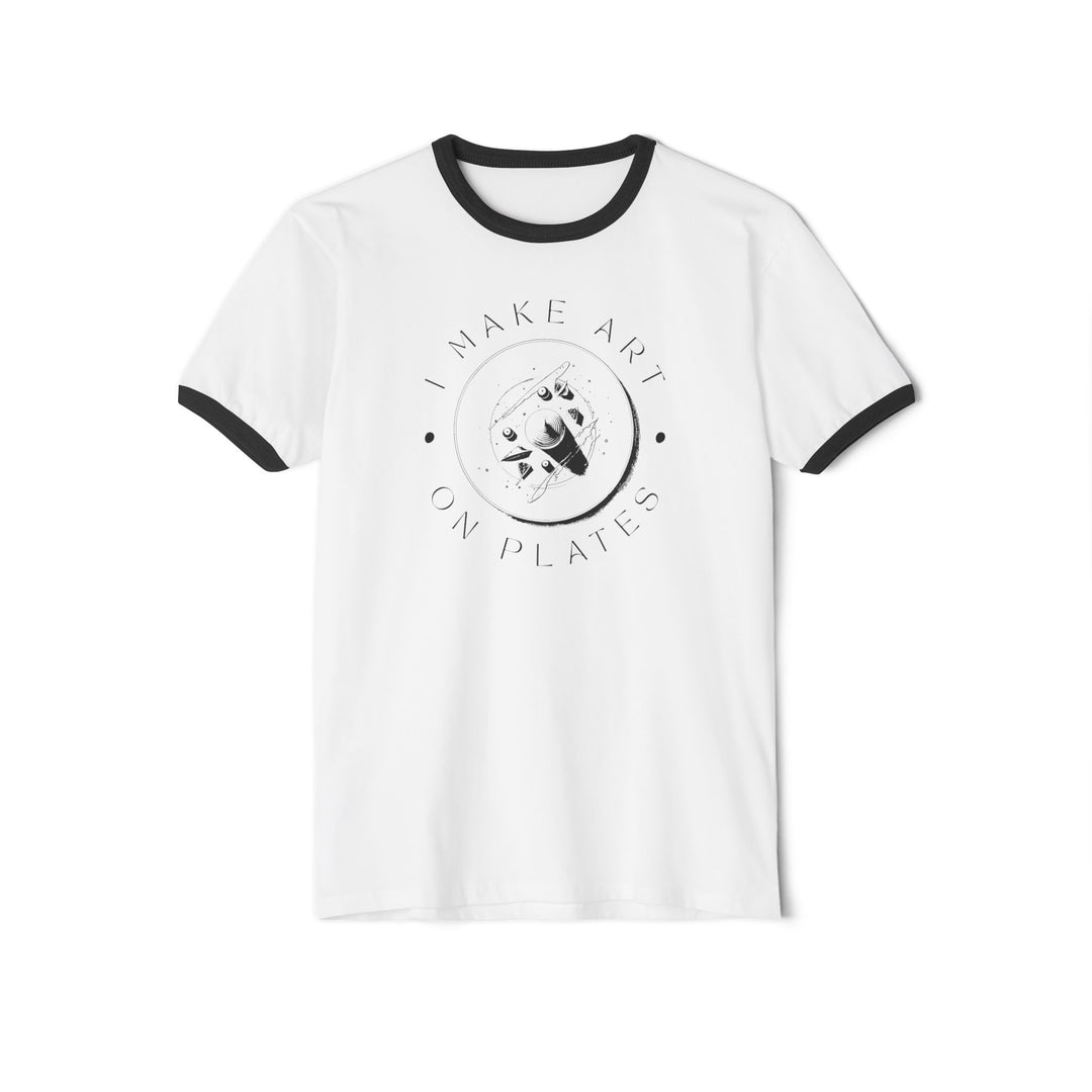I Make Art on Plates Ringer T-Shirt