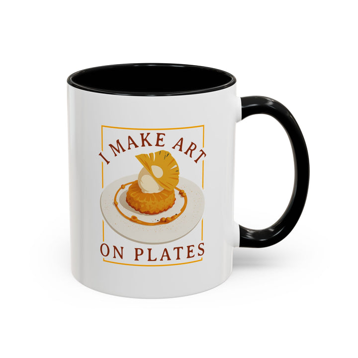 I Make Arts on Plates Color Accent Mug