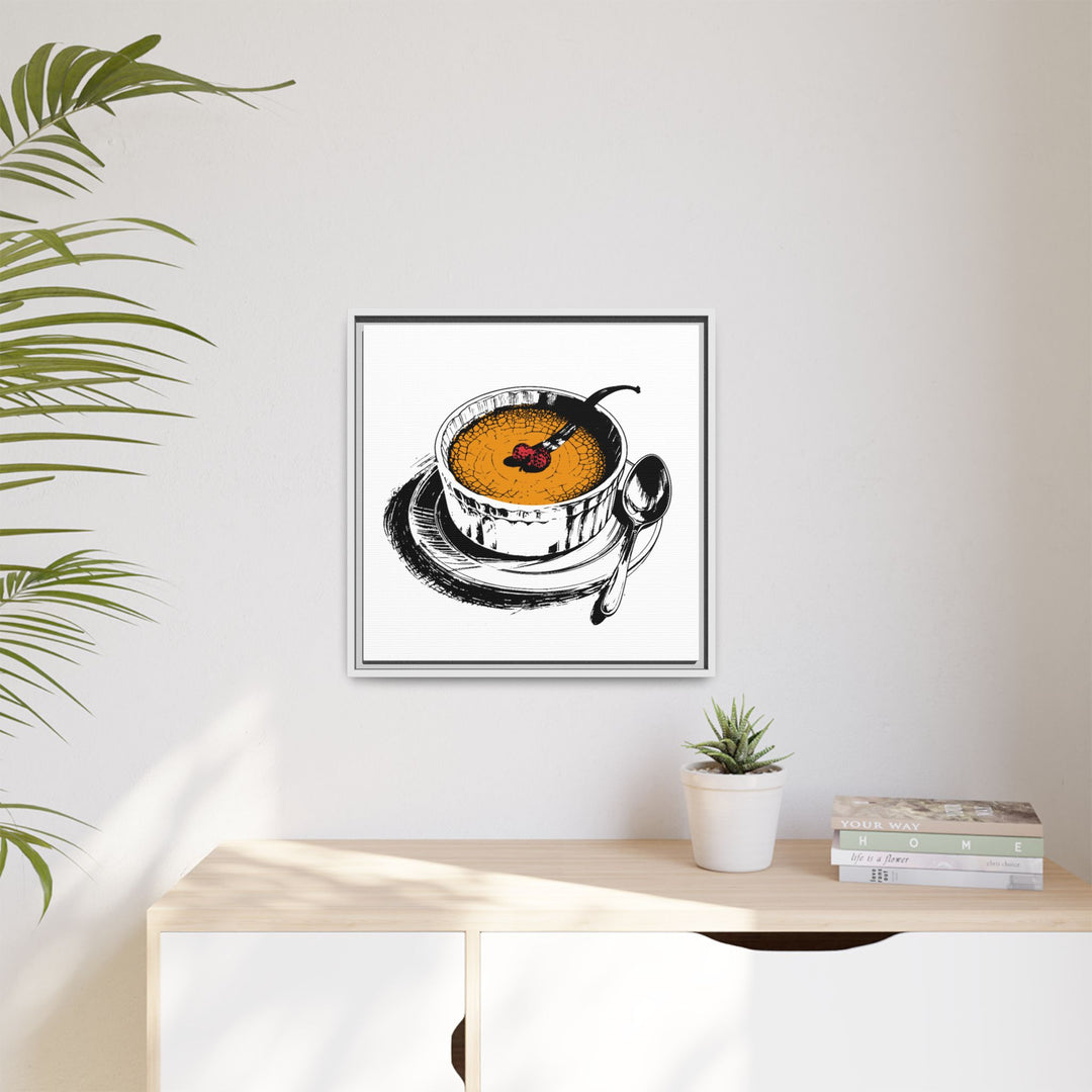 Crème Brûlée Canvas with Floating Frame
