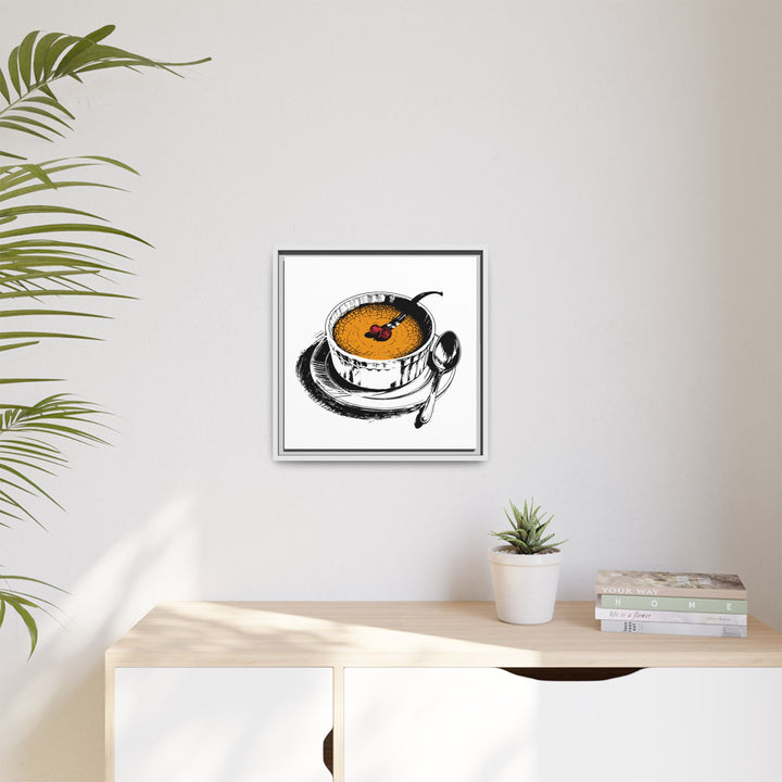 Crème Brûlée Canvas with Floating Frame