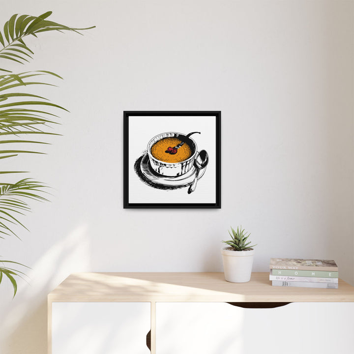 Crème Brûlée Canvas with Floating Frame
