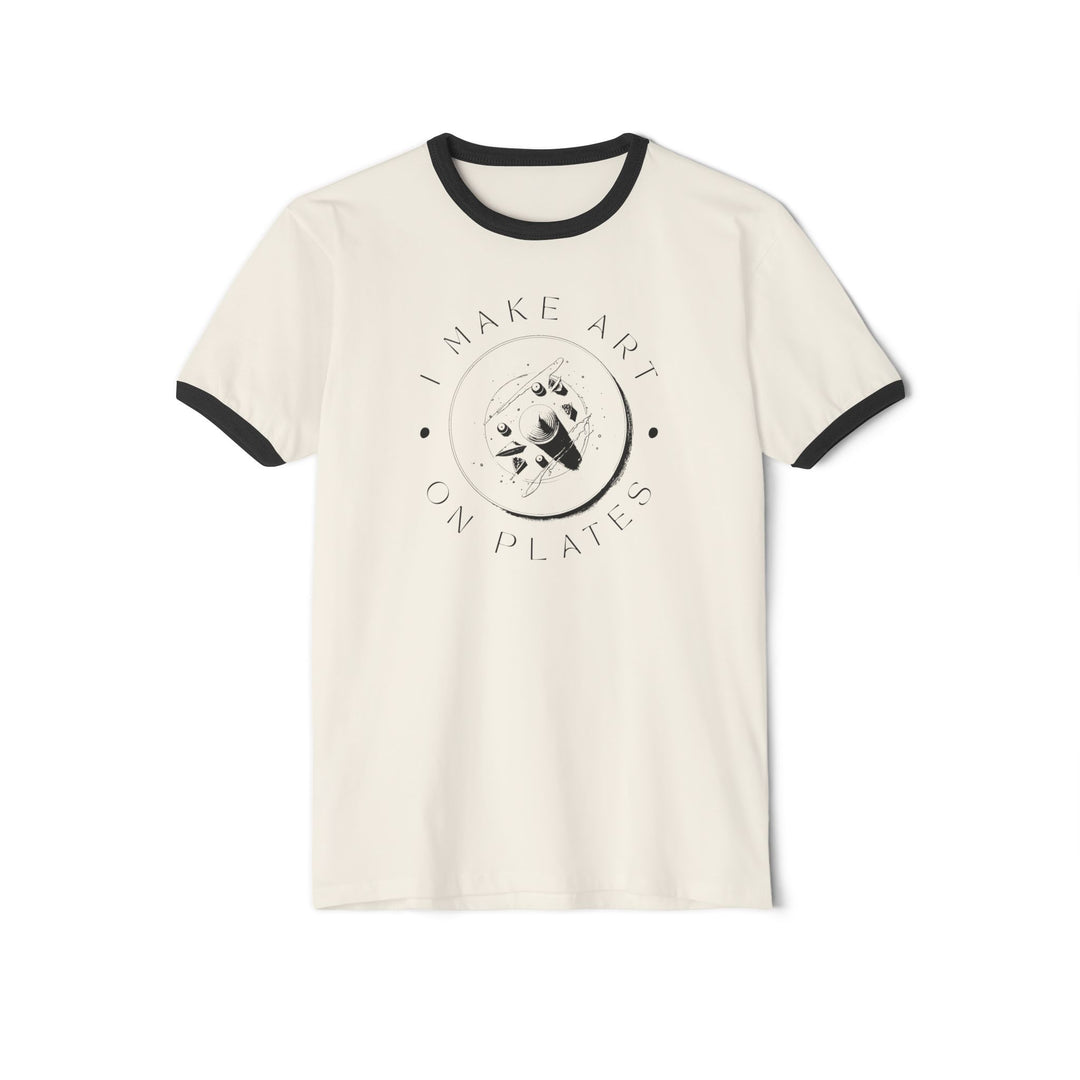 I Make Art on Plates Ringer T-Shirt