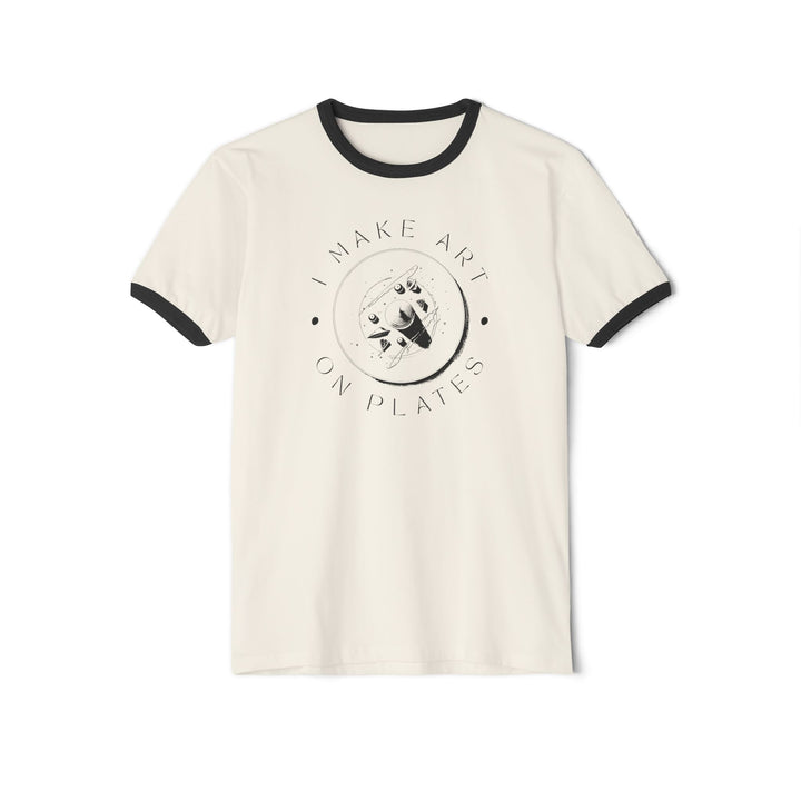 I Make Art on Plates Ringer T-Shirt