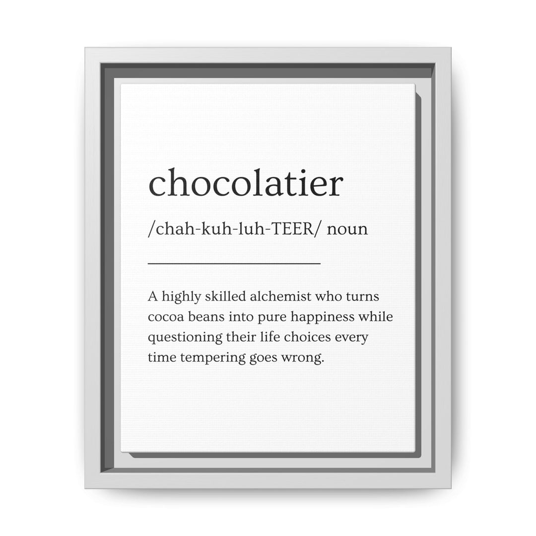Chocolatier Definition Framed Canvas