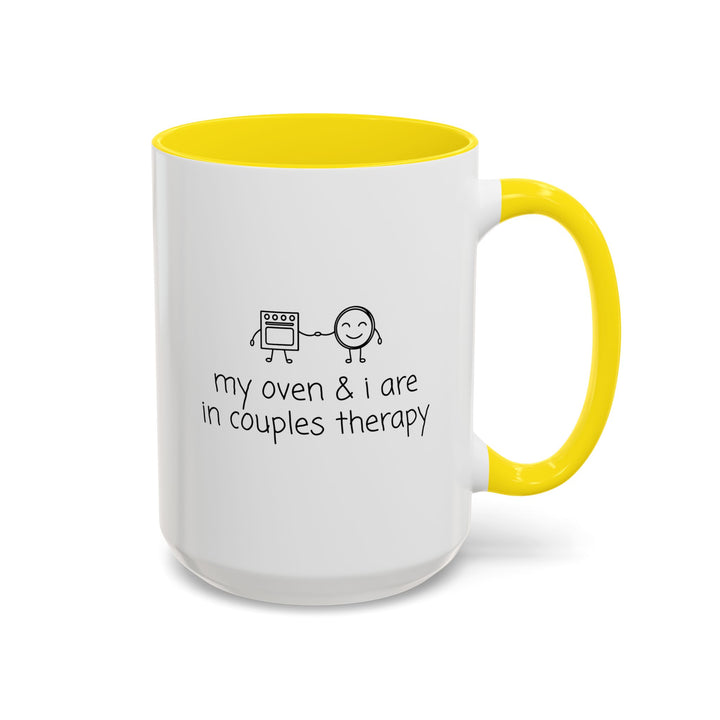 Couples Therapy With Oven Color Accent Mug