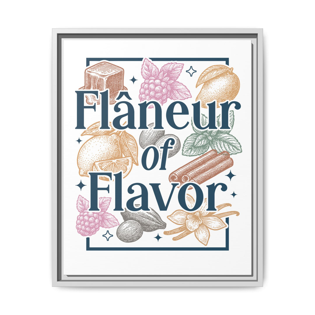 Flâneur of Flavor Framed Canvas