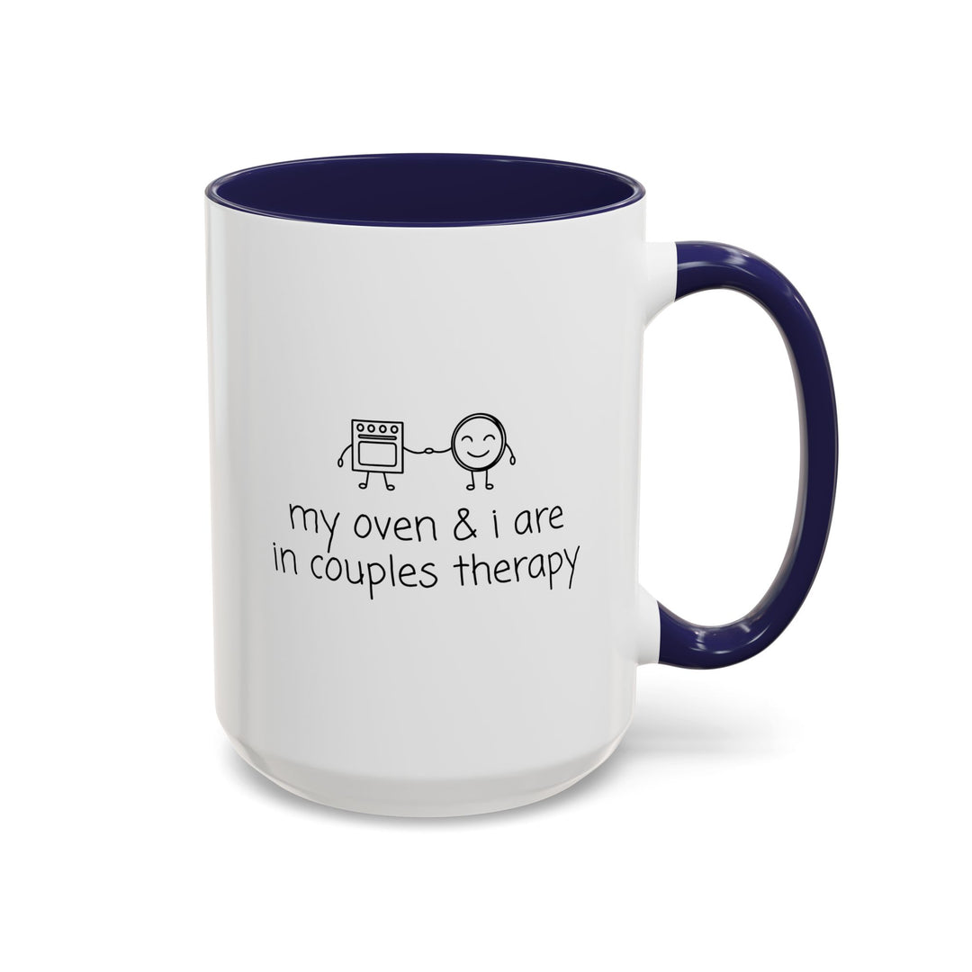 Couples Therapy With Oven Color Accent Mug