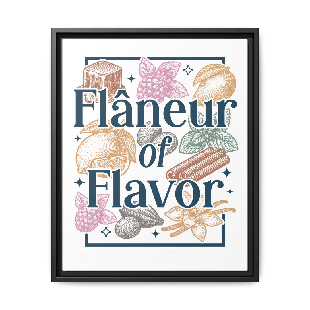 Flâneur of Flavor Framed Canvas