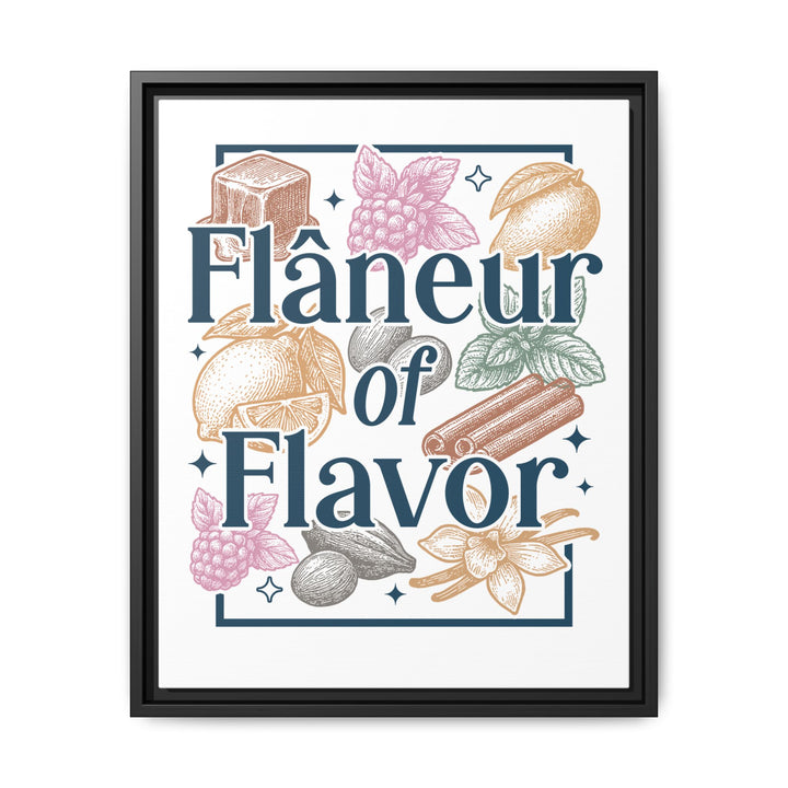 Flâneur of Flavor Framed Canvas