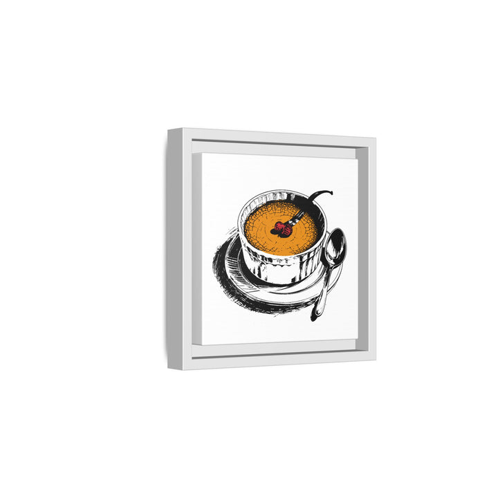Crème Brûlée Canvas with Floating Frame