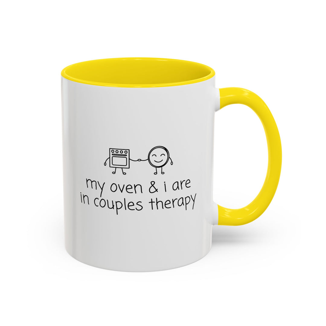 Couples Therapy With Oven Color Accent Mug