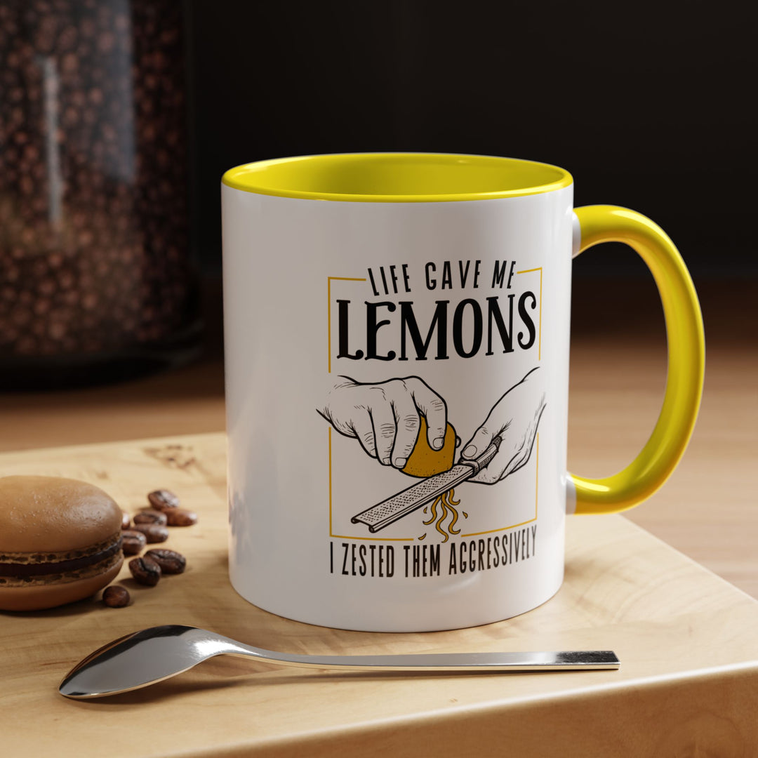 Life Gave Me Lemons Color Accent Mug