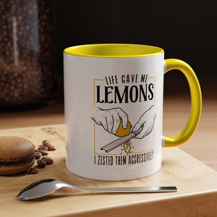Life Gave Me Lemons Color Accent Mug