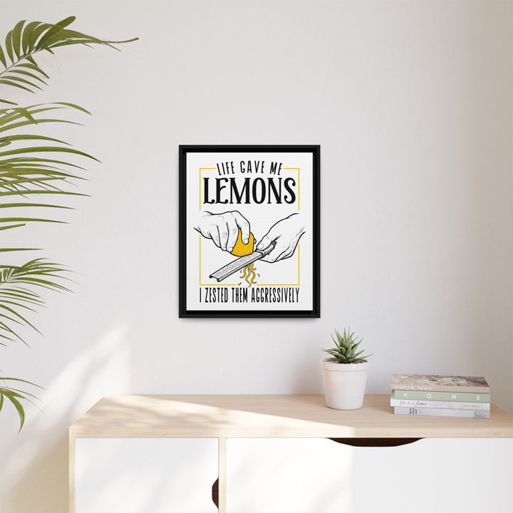Life Gave Me Lemons Canvas with Floating Frame