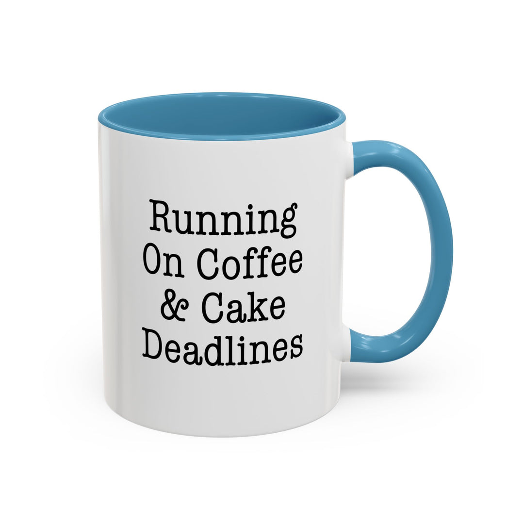 Coffee & Cake Deadlines Color Accent Mug