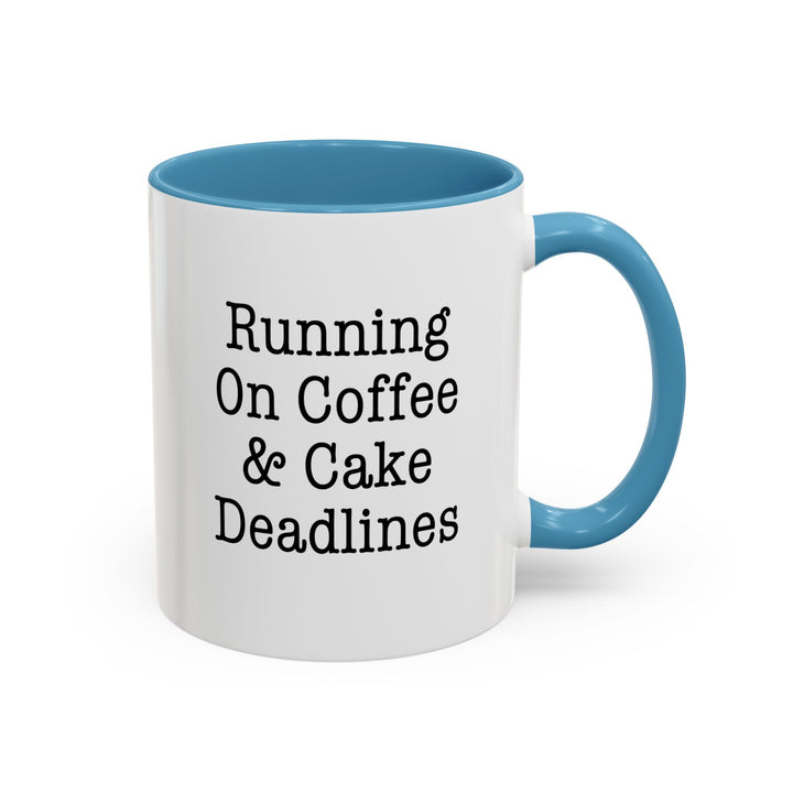 Coffee & Cake Deadlines Color Accent Mug