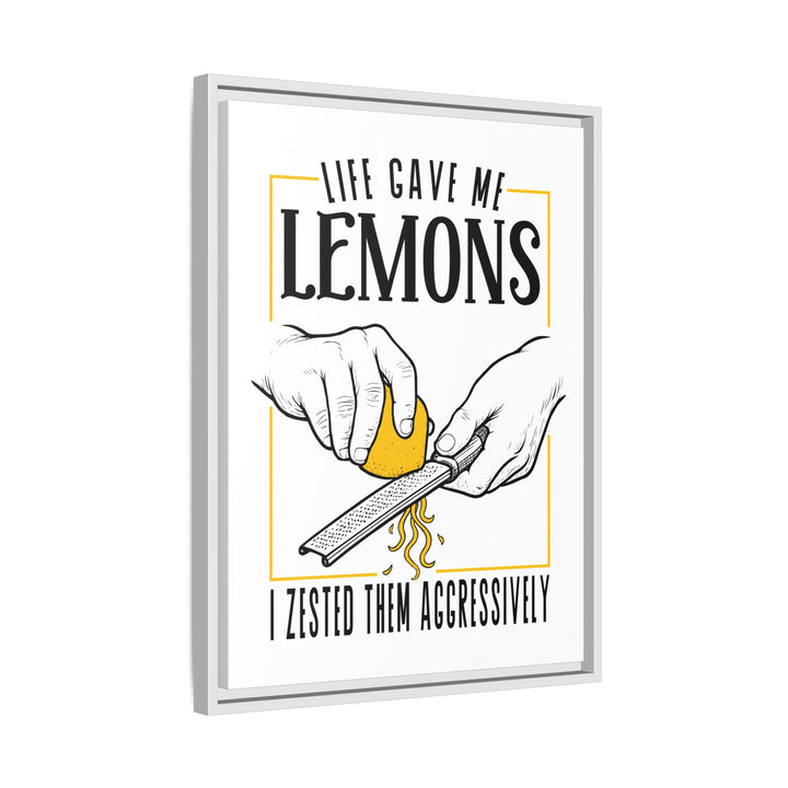 Life Gave Me Lemons Canvas with Floating Frame