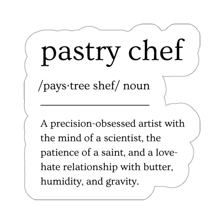 Pastry Chef Definition Vinyl Sticker