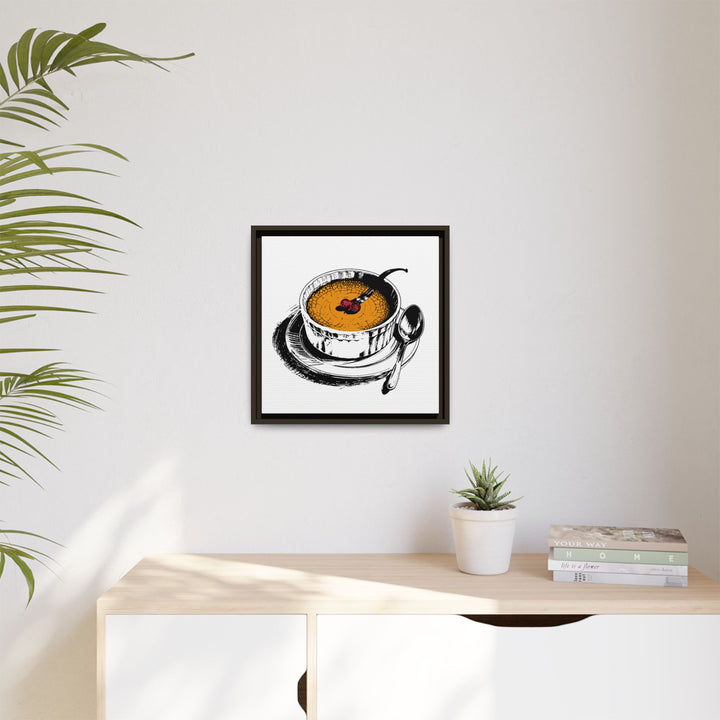 Crème Brûlée Canvas with Floating Frame