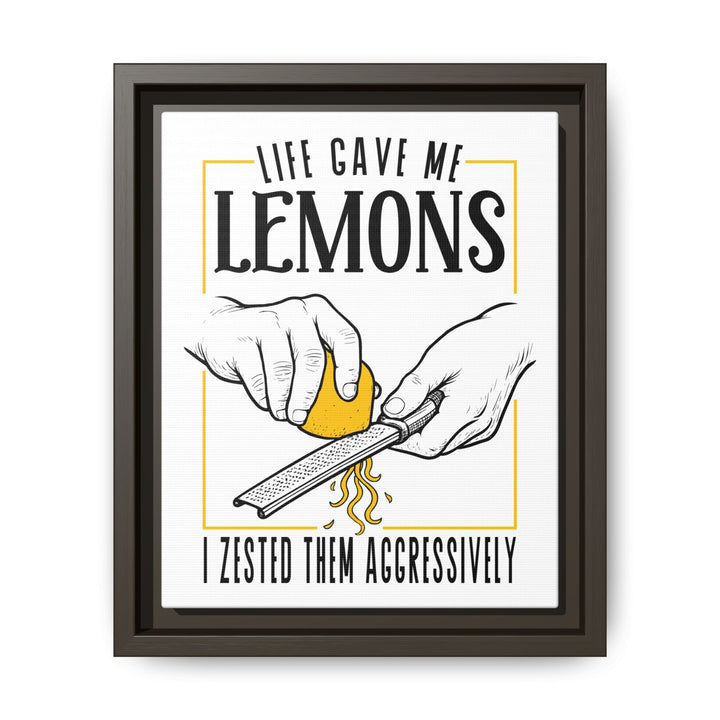 Life Gave Me Lemons Framed Canvas