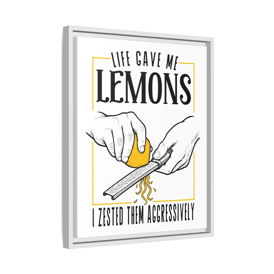 Life Gave Me Lemons Canvas with Floating Frame