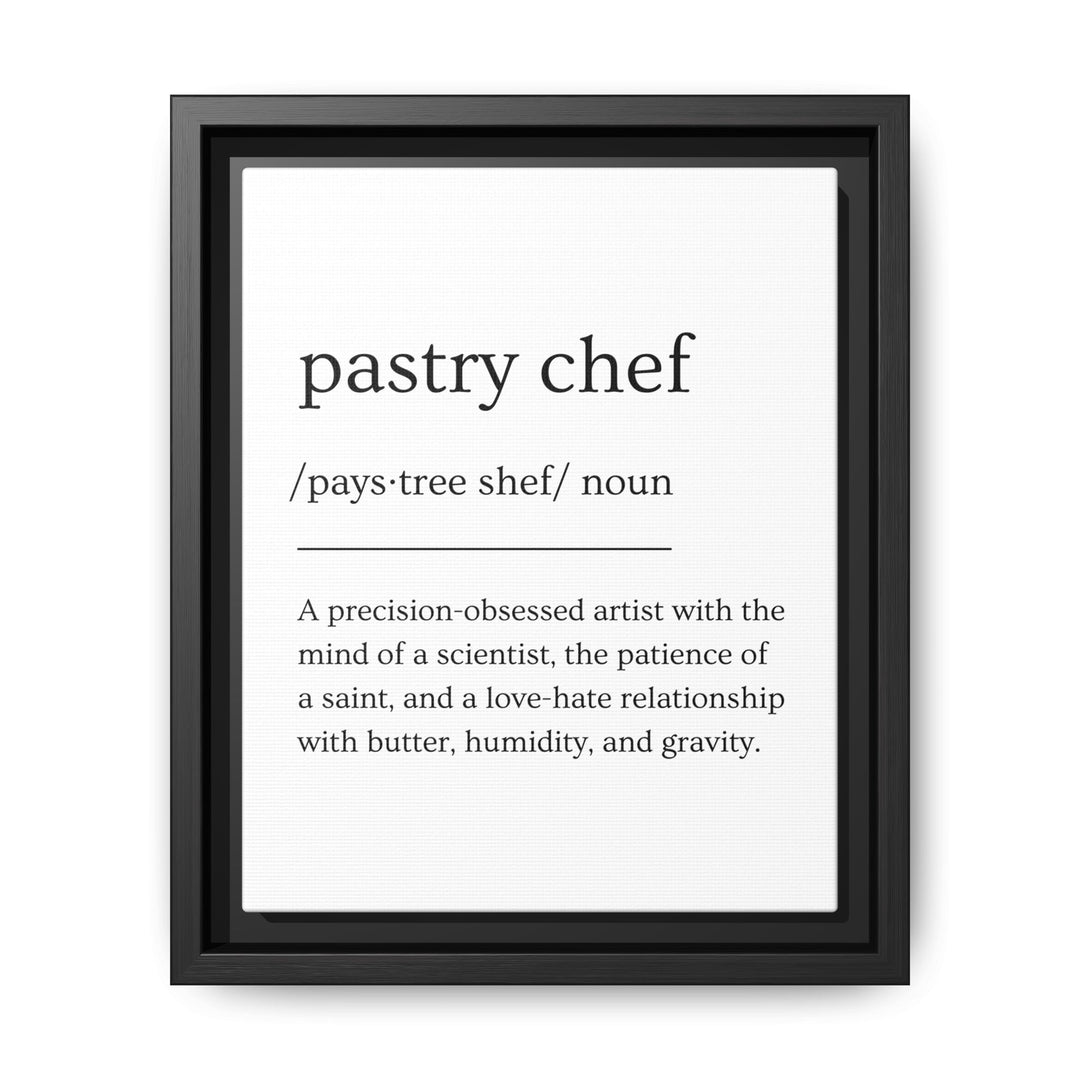 Pastry Chef Definition Framed Canvas