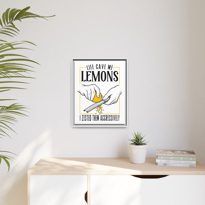 Life Gave Me Lemons Canvas with Floating Frame