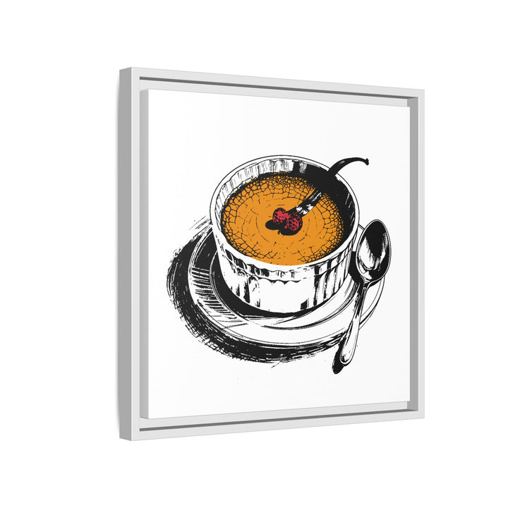 Crème Brûlée Canvas with Floating Frame