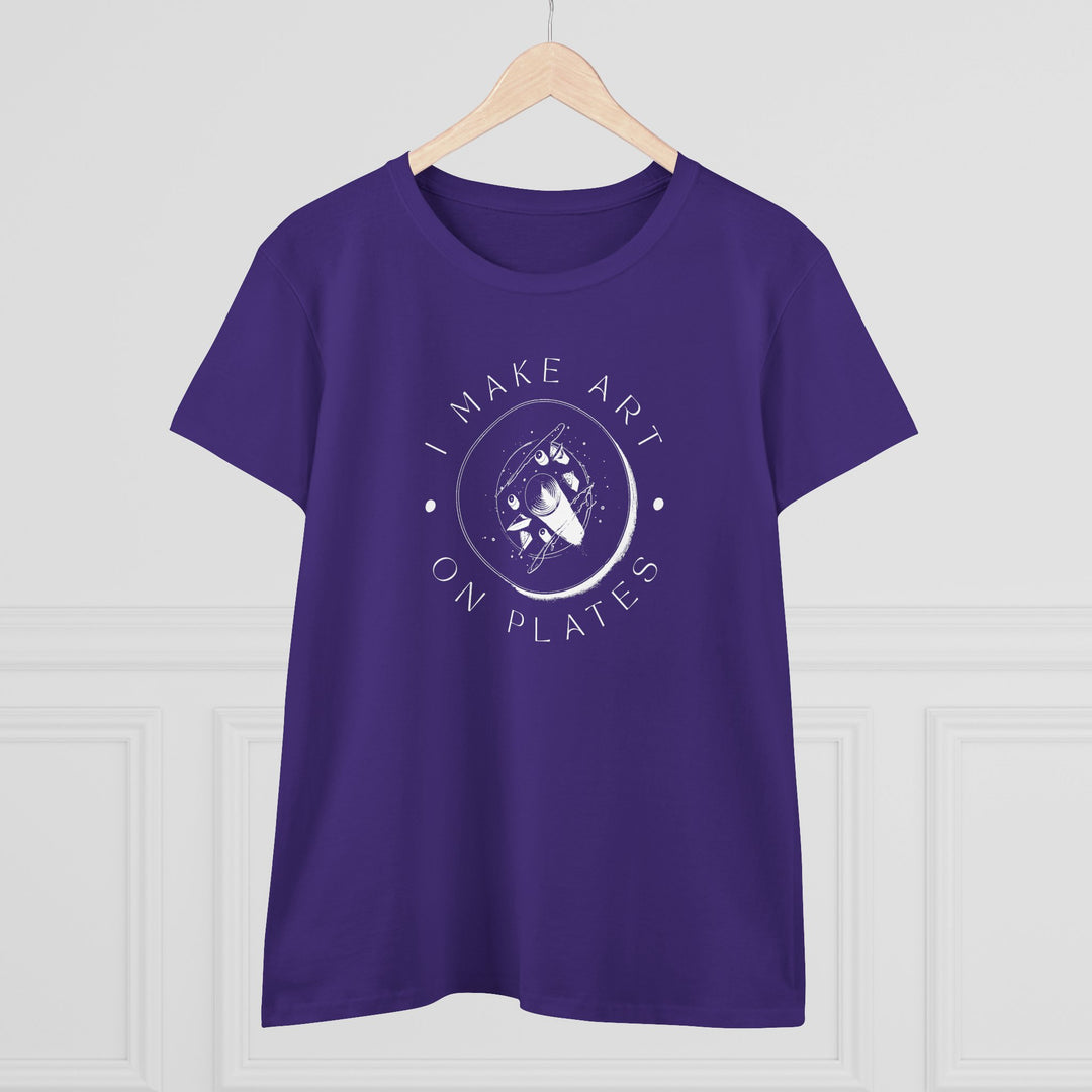 I Make Art on Plates Women's Cotton T-Shirt
