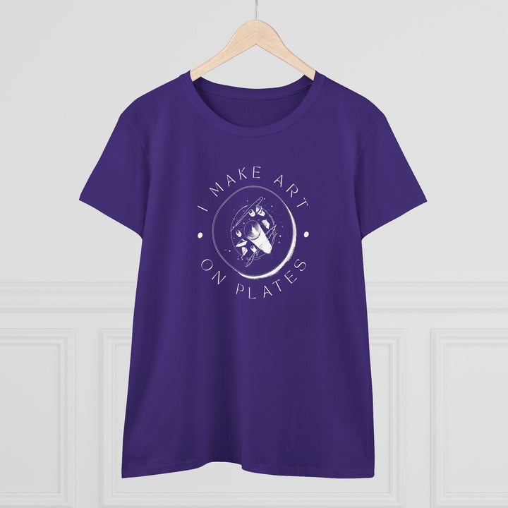 I Make Art on Plates Women's Cotton T-Shirt