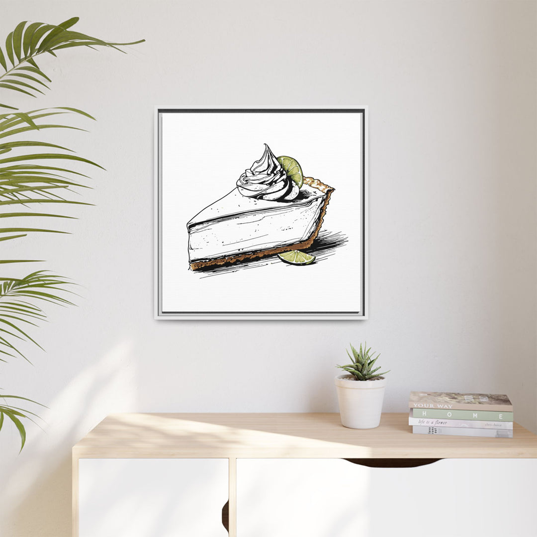 Key Lime Pie Canvas with Floating Frame