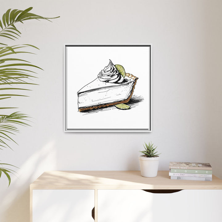 Key Lime Pie Canvas with Floating Frame
