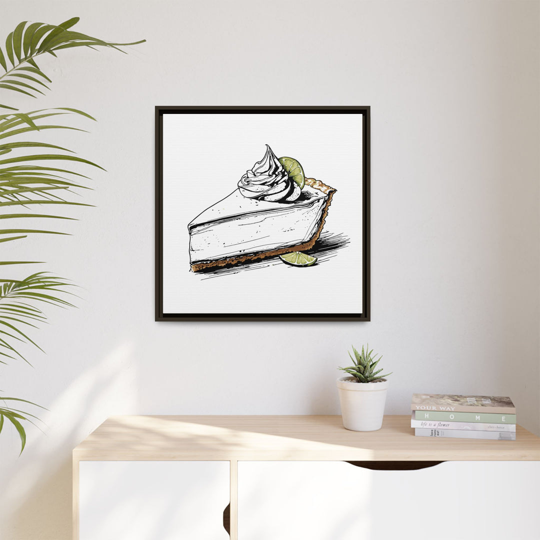 Key Lime Pie Canvas with Floating Frame